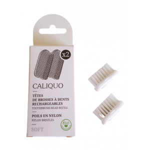  Pack de 2 recharges medium pour brosse à dent bioplastique