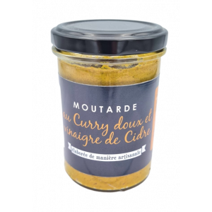  Moutarde au curry doux et vinaigre de cidre (200g)