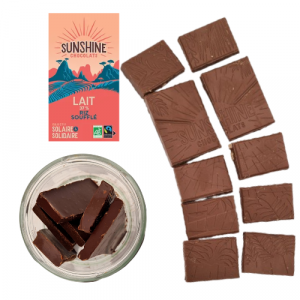  Carrés de chocolat lait riz souffé (100g)