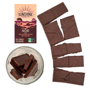  Carrés de chocolat noir éclats de fève de cacao (100g)