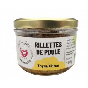  Rillettes de poule thym/citron (180g)