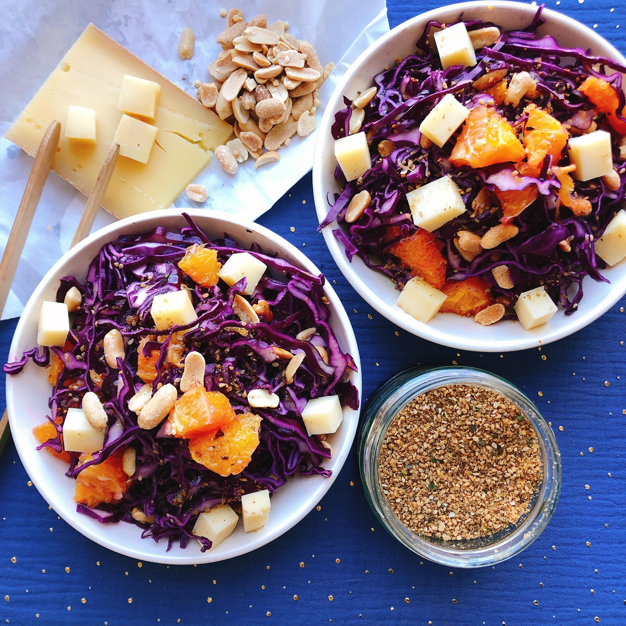 Salade de chou rouge et orange
