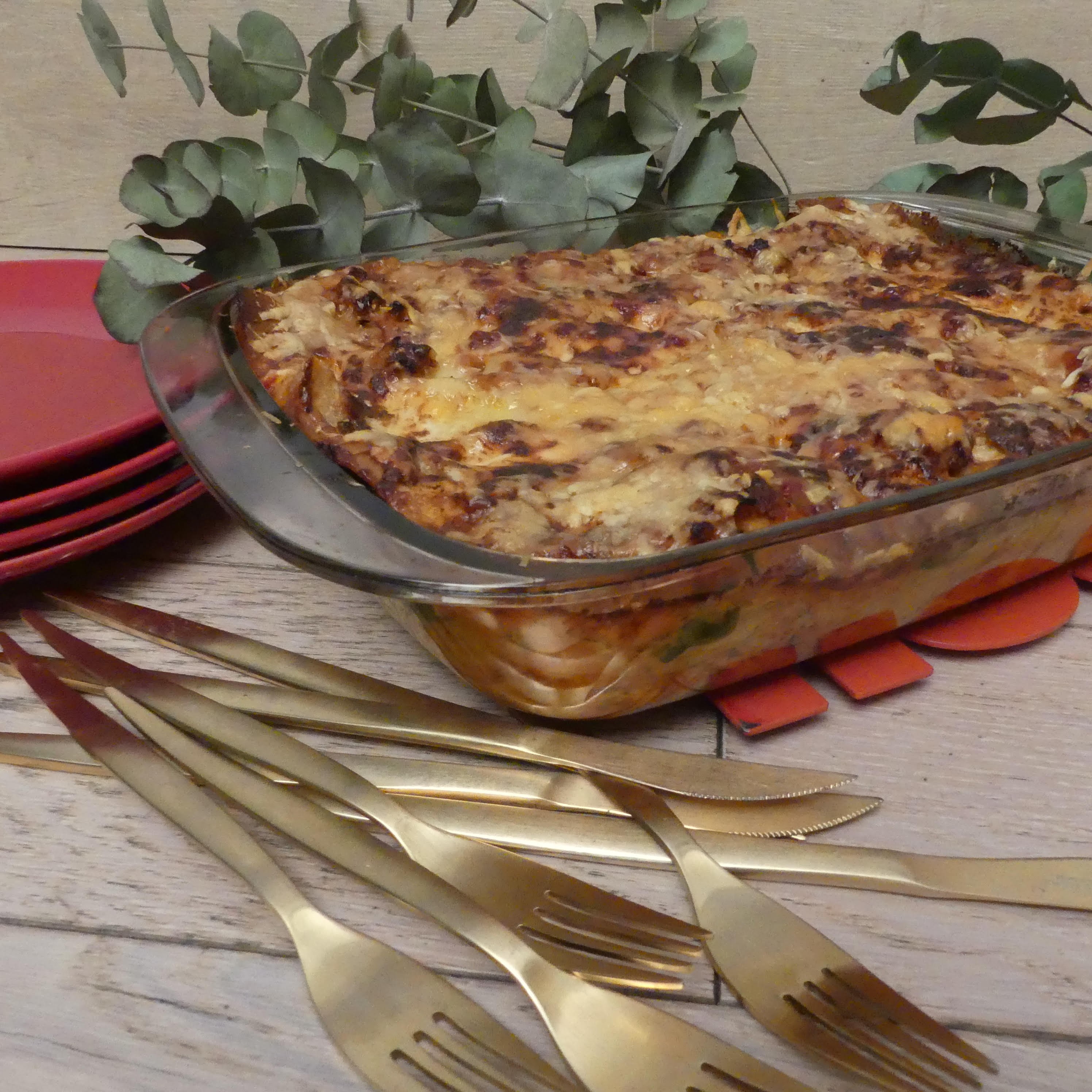 Lasagnes aux épinards et saucisses de Toulouse Lasagnes aux épinards et saucisses de Toulouse