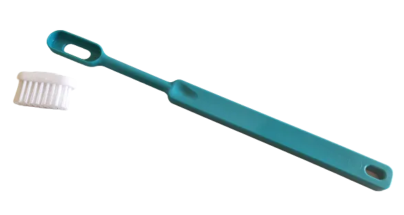 Brosse à dents bioplastique bleu turquoise rechargeable