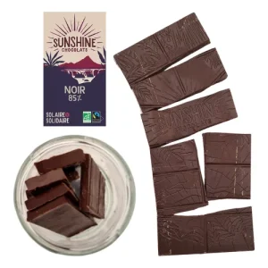 Carrés de chocolat noir 85%