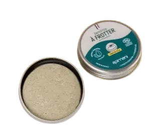 Dentifrice à frotter en boîte menthe