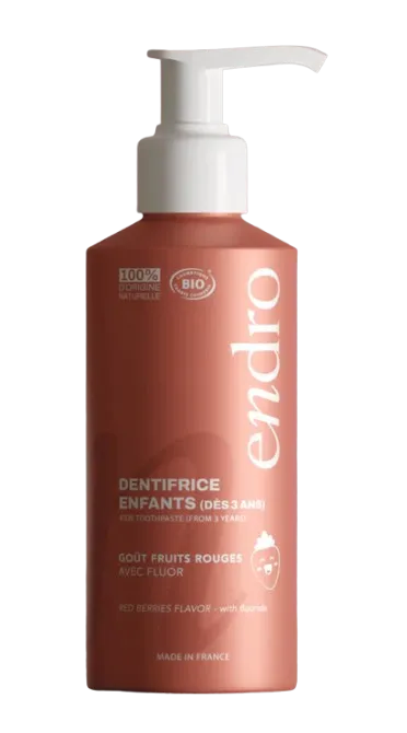 Dentifrice enfants au fluor - goût fruits rouges