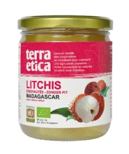 Litchis dénoyautées au sirop
