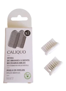 Pack de 2 recharges medium pour brosse à dents bioplastique
