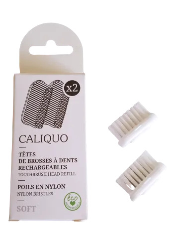 Pack de 2 recharges souples pour brosse à dents bioplastique