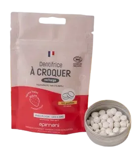 Recharge dentifrice à croquer fraise - 120 pastilles