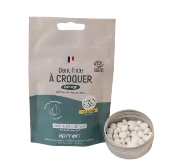 Recharge dentifrice à croquer menthe - 120 pastilles