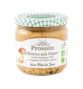 Risotto aux cèpes, riz complet et courgettes