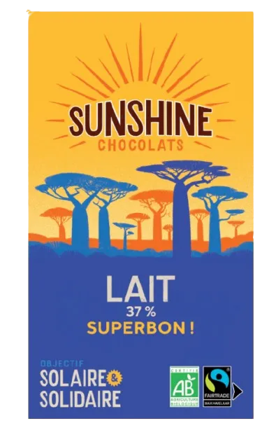 Tablette chocolat lait 37% - carton