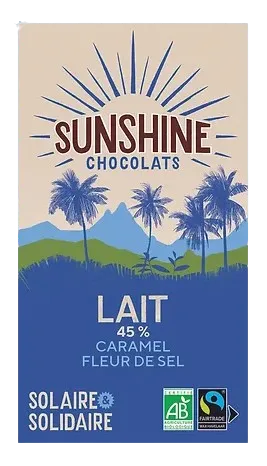 Tablette chocolat lait caramel fleur de sel - carton