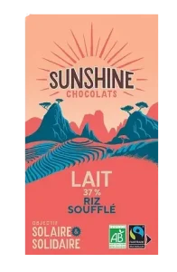 Tablette chocolat lait riz soufflé - carton