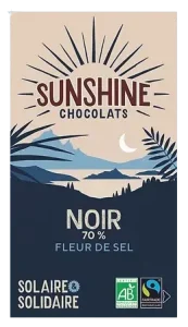 Tablette chocolat noir fleur de sel - carton