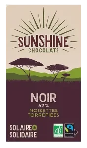 Tablette chocolat noir noisettes torréfiées - carton