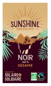 Tablette chocolat noir sésame - carton