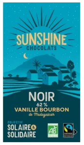 Tablette chocolat noir vanille - carton