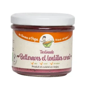 Tartinade betteraves et lentilles corail