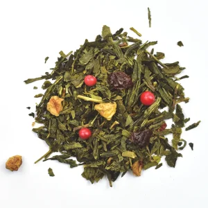 Thé vert cueillette gourmande - fraise-pomme-cerise