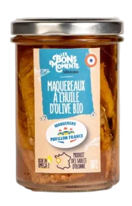 Maquereaux debout - pavillon France à l'huile d'olive Bio