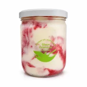 Crème Glacée Fermière Skyr - Coulis de Framboise