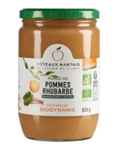 Purée pomme rhubarbe