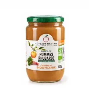 Purée pomme rhubarbe