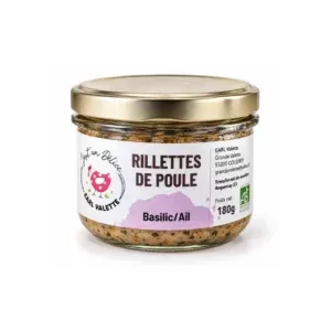 Rillettes de poule basilic-ail