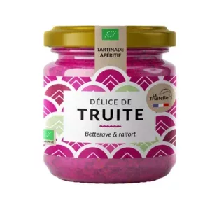Tartinade de truite, betterave et raifort