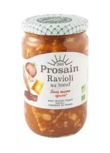 Bocal de raviolis bœuf arrivé dépressurisé - à consommer rapidement